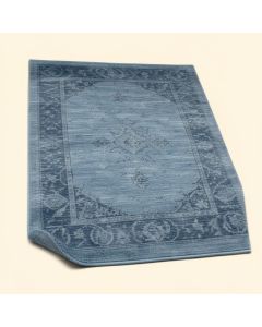 Rugsotic Carpets Hand-Knotted Silk Blue Area Rug (synthetic illustration; no displayed measurements)