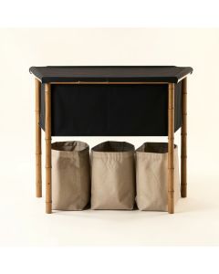 Ridge Canyon Laundry Sorting Station With Plain Removable Bags - Black (synthetic illustration; no displayed measurements)