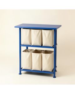 Wren Arc Laundry Sorting Station With Plain Removable Bags - Blue (synthetic illustration; no displayed measurements)