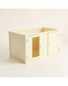 Clay Branch Empty Furniture-Style Litter Enclosure - Ivory (synthetic illustration; no displayed measurements)