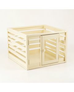 Olive Crest Empty Furniture-Style Pet Crate - Cream (synthetic illustration; no displayed measurements)