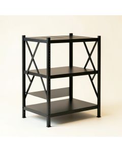 Ash Crossing Empty Seed-Starting Shelving Unit Without Lights - Black (synthetic illustration; no displayed measurements)