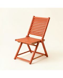 Linden Canyon Folding Outdoor Chair - Terracotta (synthetic illustration; no displayed measurements)
