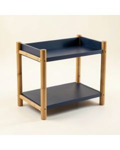 Sage Arc Empty Countertop Canister Rack - Navy (synthetic illustration; no displayed measurements)