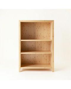 Maple Edge Freestanding Bookcase - Beige (synthetic illustration; no displayed measurements)