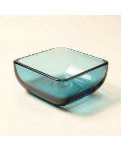 Turquoise Water Glass Rectangular Vessel Bathroom Sink (synthetic illustration; no displayed measurements)