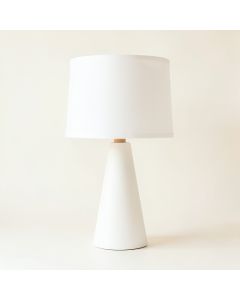 Summit Crossing Table Lamp With A Plain Fabric Shade - White (synthetic illustration; no displayed measurements)