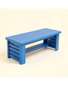 Harbor Bluff Narrow Outdoor Storage Bench - Blue (synthetic illustration; no displayed measurements)
