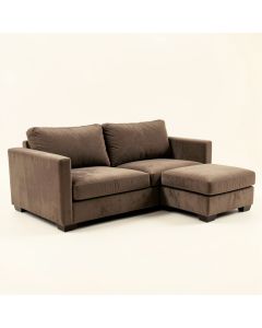 Sanders 96 '' Wide Velvet Left Hand Facing Sofa & Chaise (synthetic illustration; no displayed measurements)