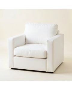 Juniper Branch Upholstered Armchair - White (synthetic illustration; no displayed measurements)