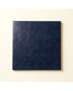 Cliff Crest Uninstalled Square Decorative Tile - Navy (synthetic illustration; no displayed measurements)