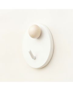 Field Bridge Wall-Mounted Robe Hook - White (synthetic illustration; no displayed measurements)