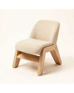 Khachadur Solid Wood Stacking Side Chair In Beige (synthetic illustration; no displayed measurements)