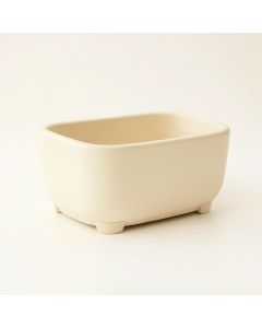 Cliff Crossing Empty Railing Planter With Integral Brackets - Ivory (synthetic illustration; no displayed measurements)