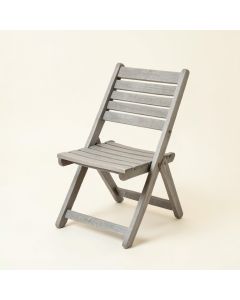 Slate Crest Folding Outdoor Chair - Gray (synthetic illustration; no displayed measurements)