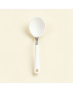 Linden Arc Cooking Spoon - White (synthetic illustration; no displayed measurements)