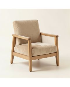 Alder Bend Upholstered Armchair - Beige (synthetic illustration; no displayed measurements)