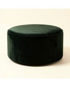 Agnes 24 '' Velvet Round Solid Cocktail Ottoman (synthetic illustration; no displayed measurements)