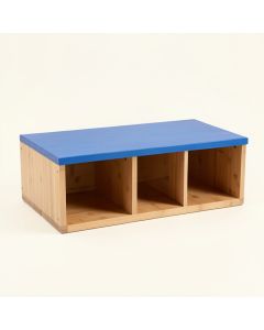 Spruce Crest Shoe Storage Bench - Blue (synthetic illustration; no displayed measurements)