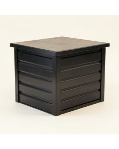 Oak Bluff Closed Outdoor Storage Box - Black (synthetic illustration; no displayed measurements)