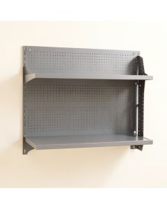 Flint Brook Empty Wall-Mounted Tool Organizer Panel - Gray (synthetic illustration; no displayed measurements)