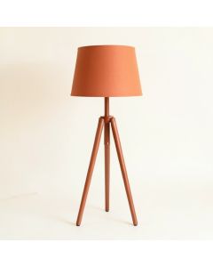 Olive Bluff Floor Lamp With A Plain Fabric Shade - Terracotta (synthetic illustration; no displayed measurements)