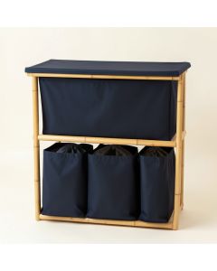Brook Dell Laundry Sorting Station With Plain Removable Bags - Navy (synthetic illustration; no displayed measurements)