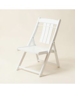 Brook Dell Folding Outdoor Chair - White (synthetic illustration; no displayed measurements)