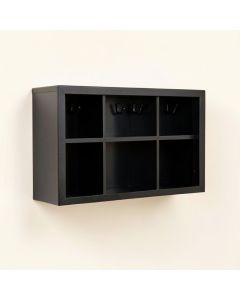 Slate Brook Wall-Mounted Entryway Organizer Shelf - Black (synthetic illustration; no displayed measurements)