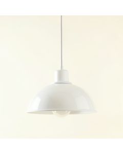 River Brook Pendant Light Suspended From One Plain Cable - White (synthetic illustration; no displayed measurements)