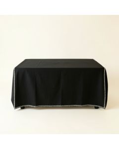 Clay Edge Flat Bed Sheet - Black (synthetic illustration; no displayed measurements)