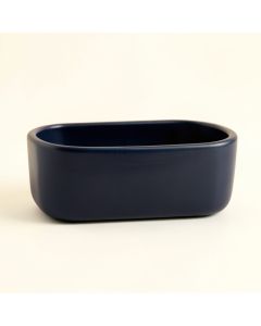 Hazel Crest Empty Railing Planter With Integral Brackets - Navy (synthetic illustration; no displayed measurements)