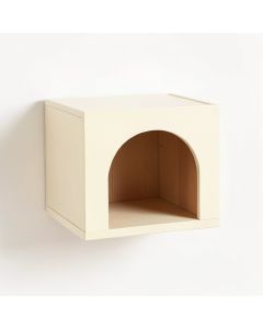Clay Crest Wall-Mounted Cat Perch - Cream (synthetic illustration; no displayed measurements)