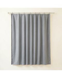 Brook Edge Shower Curtain Hanging Flat From A Plain Rod - Gray (synthetic illustration; no displayed measurements)