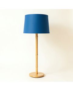 Holly Bridge Floor Lamp With A Plain Fabric Shade - Blue (synthetic illustration; no displayed measurements)