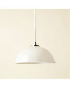 Sage Canyon Pendant Light Suspended From One Plain Cable - White (synthetic illustration; no displayed measurements)