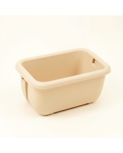 Clay Crossing Empty Railing Planter With Integral Brackets - Beige (synthetic illustration; no displayed measurements)