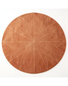 Dune Bridge Round Area Rug - Terracotta (synthetic illustration; no displayed measurements)
