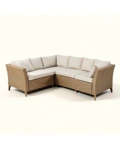 Swannanoa 3 Piece Rattan Sectional Seating Group With Cushions (synthetic illustration; no displayed measurements)