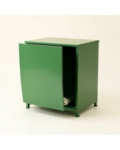 Aspen Arc Freestanding Pull-Out Hamper Cabinet (synthetic illustration; no displayed measurements)
