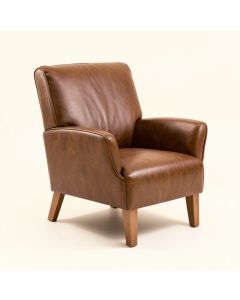 Jilian 31 '' Wide Top Grain Leather Club Chair (synthetic illustration; no displayed measurements)