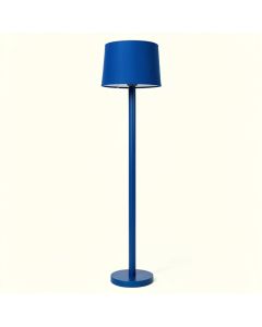 Pine Brook Floor Lamp With A Plain Fabric Shade - Blue (synthetic illustration; no displayed measurements)