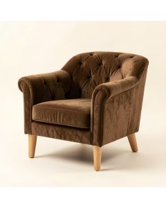 39 '' Wide Tufted Velvet Armchair (synthetic illustration; no displayed measurements)