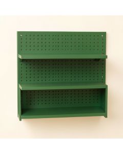 Meadow Bridge Empty Wall-Mounted Tool Organizer Panel - Green (synthetic illustration; no displayed measurements)