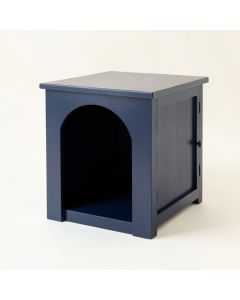 Meadow Arc Empty Furniture-Style Litter Enclosure (synthetic illustration; no displayed measurements)