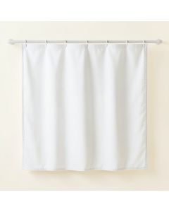 Summit Canyon Shower Curtain Hanging Flat From A Plain Rod - White (synthetic illustration; no displayed measurements)