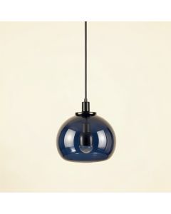 Cliff Crest Pendant Light Suspended From One Plain Cable - Navy (synthetic illustration; no displayed measurements)