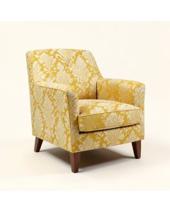 Natane Yellow & Cream Damask Parsons Chair (synthetic illustration; no displayed measurements)