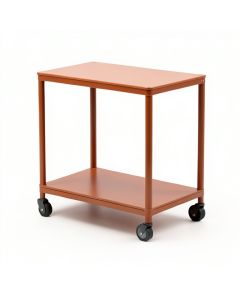 Spruce Crossing Empty Rolling Workshop Cart - Terracotta (synthetic illustration; no displayed measurements)