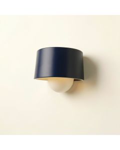 Brook Bridge Wall Sconce Mounted On A Plain Wall - Navy (synthetic illustration; no displayed measurements)